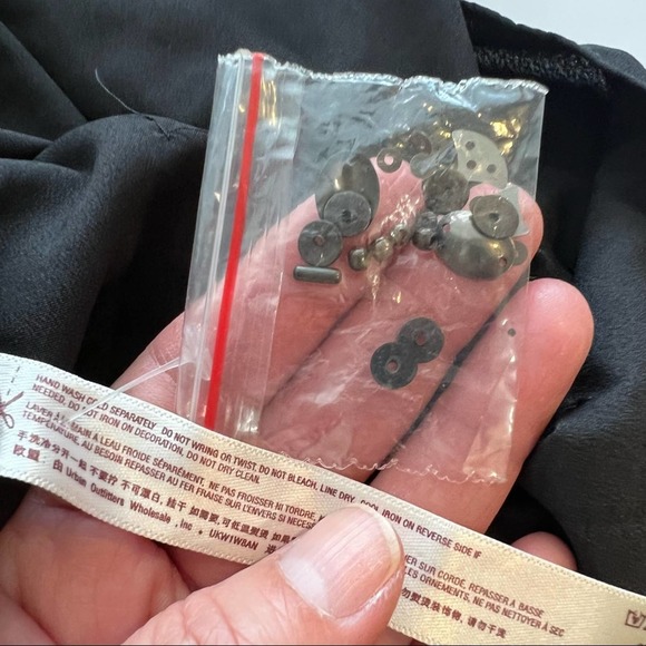 Free People Metallic Jewel Embellished Mini Slip Dress Black XS Festival Gala - Picture 7 of 10